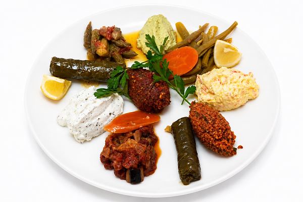 Zeytinyağlı ve meze tabağı